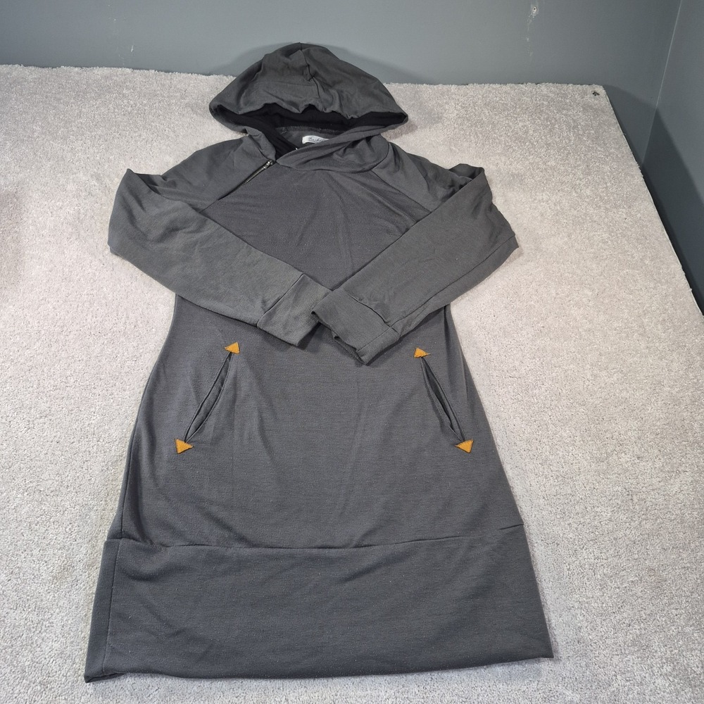Womens Fashion gray Side Zip hoodie sweatshirt dress XLarge Lounge Active